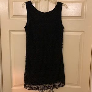 Perfect Summer Date night! Lacey Little Black Dress size L Forever 21